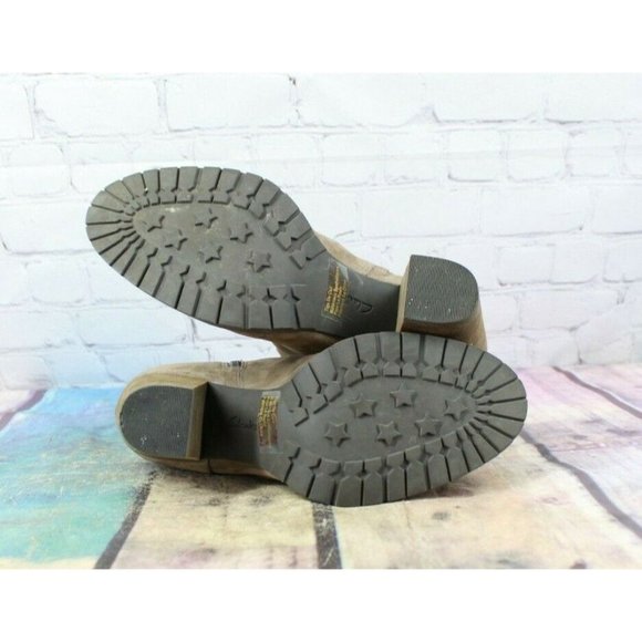 Clarks Artisan Mission Manor Distress Brown Leather Zip Ankle Boots Size 8 M - Picture 9 of 9